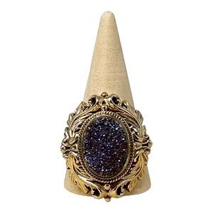 Vintage Nicky Butler Purple Druzy Ring